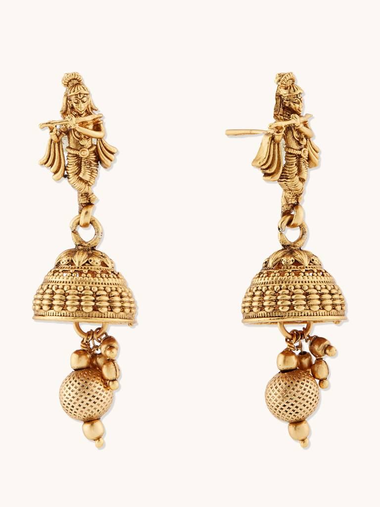 Stunning Gold Temple Necklace Set : YI24A0016N