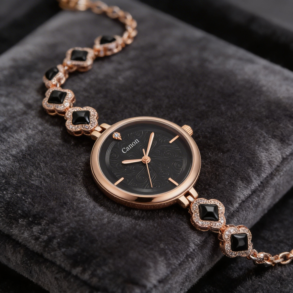 Serenite Dial Watch For Women With Crystal Halo Bracelet : CN-495
