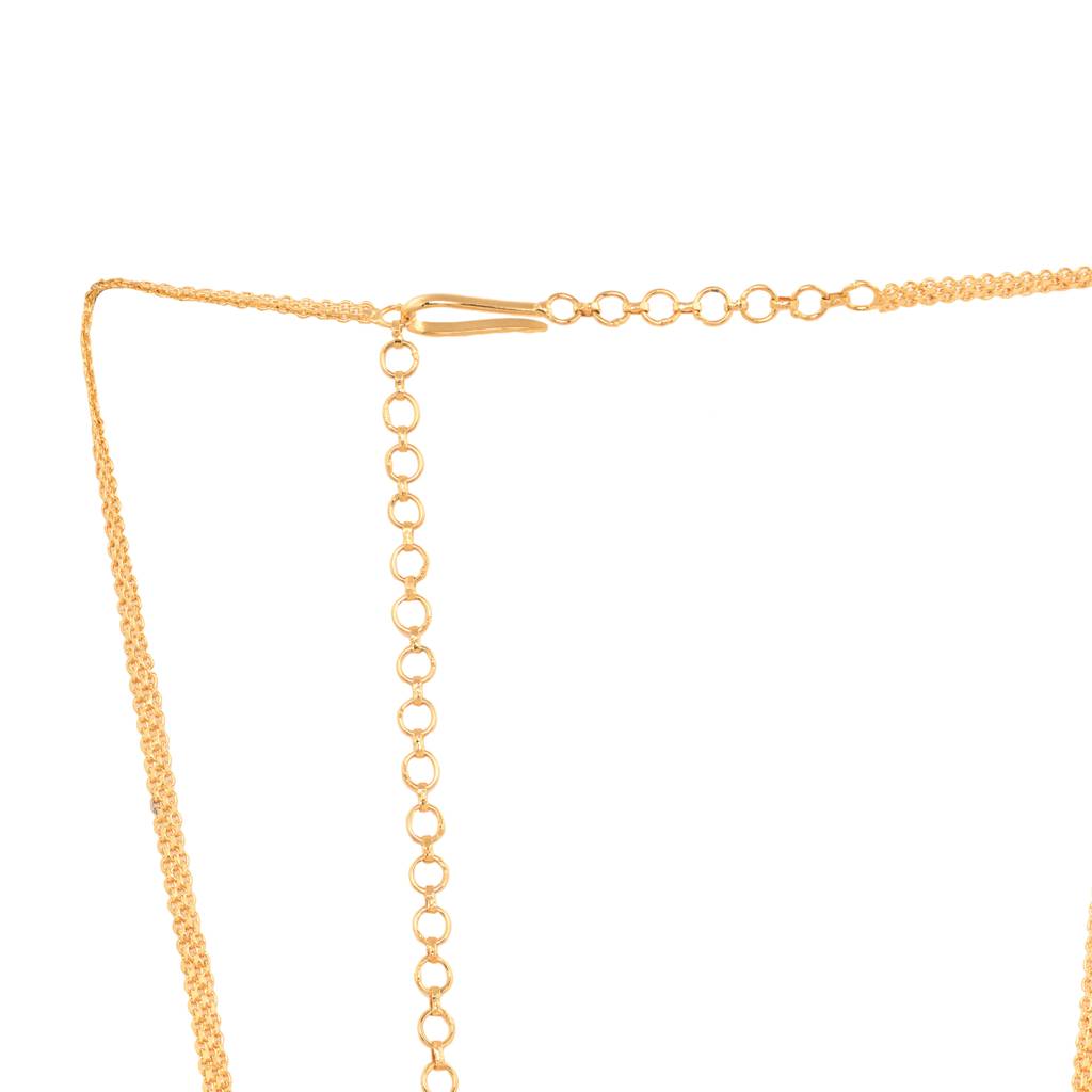 White &Red Gold Plated Ad Studded Temple Kamarbandh : SJKB1413