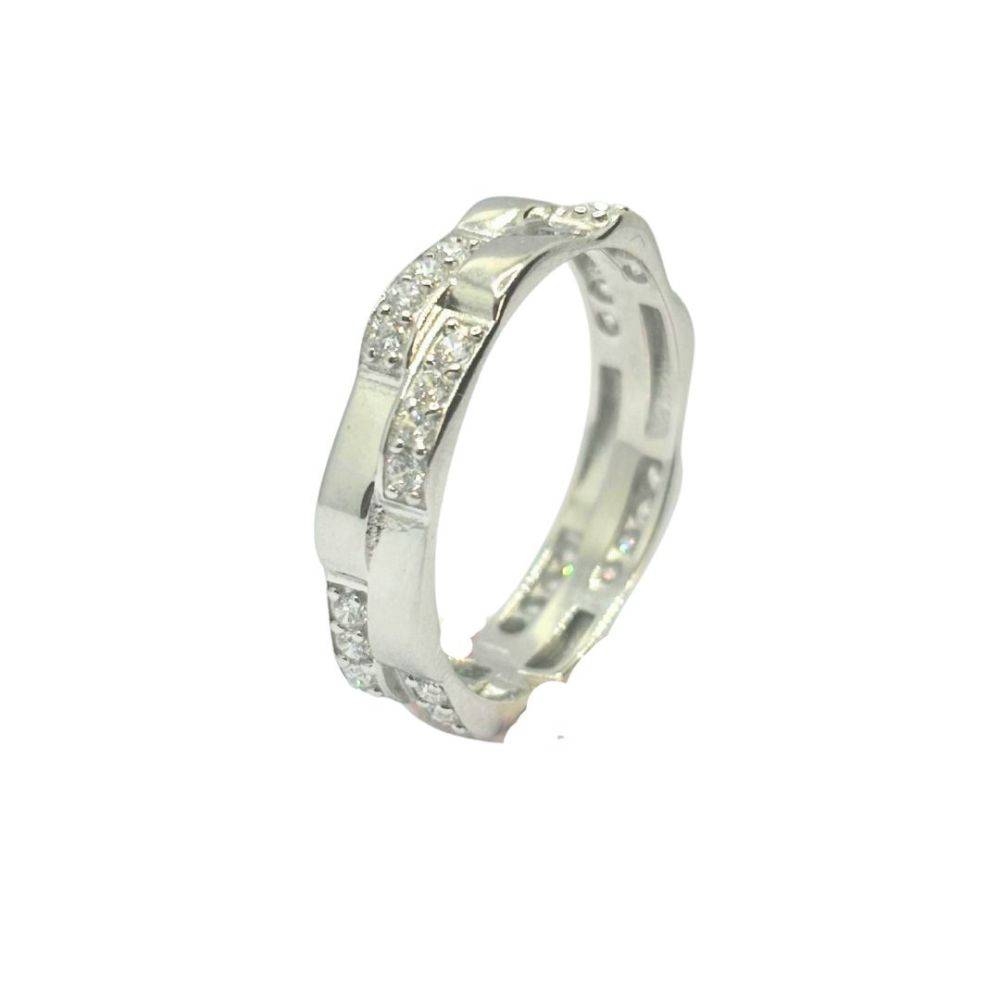 925 Sterling Silver Adjustable Men'S Ring With Minimal X Detail : 1418