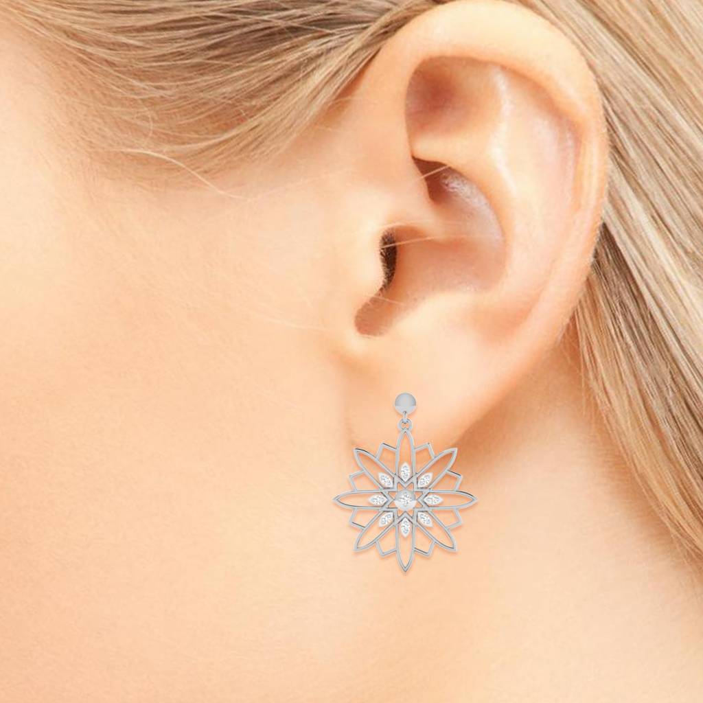 Iski Uski 925 Sterling Silver Majestic Sun Drop Earrings