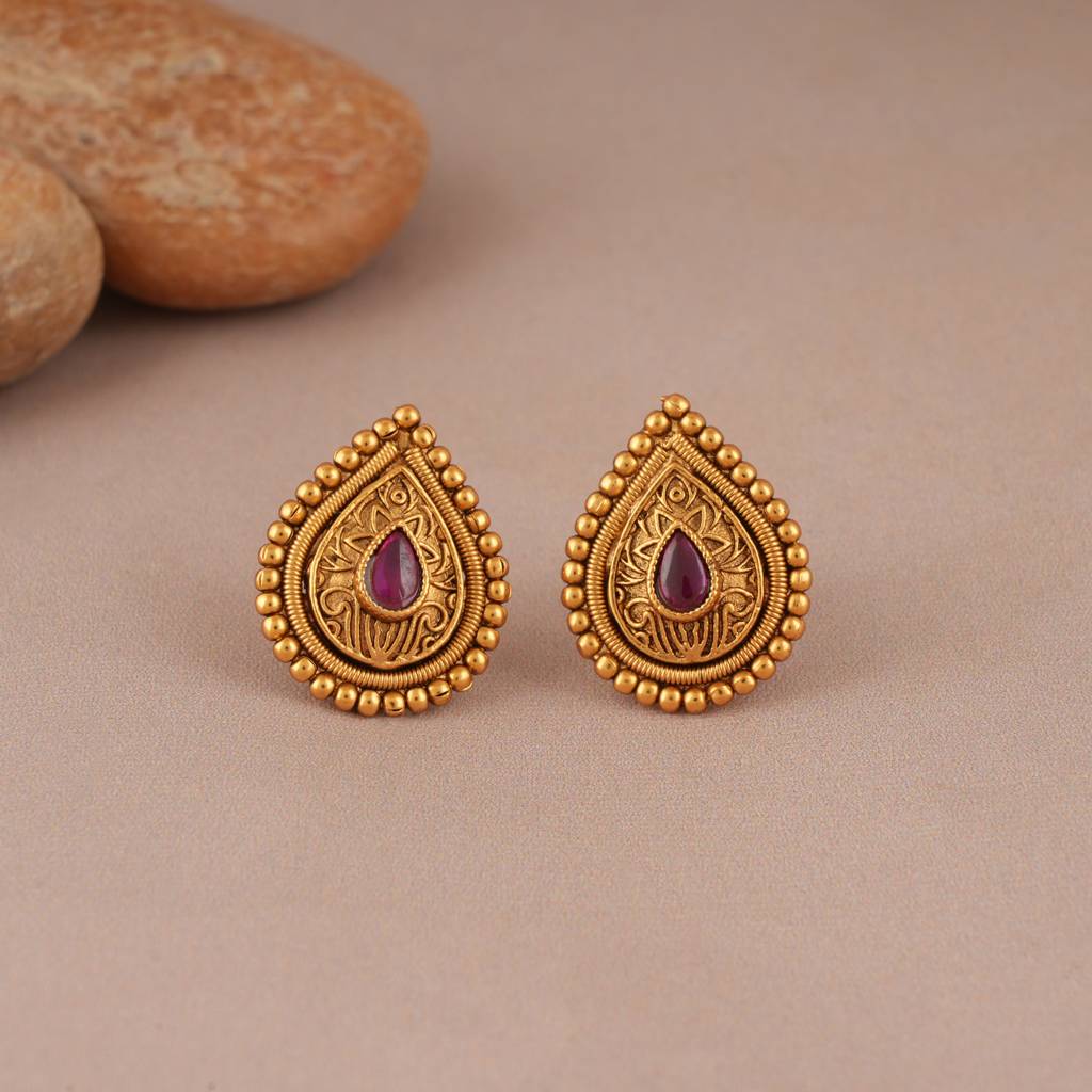 Beautiful Antique Gold Ram Darbaar Pendant Set : SJ086