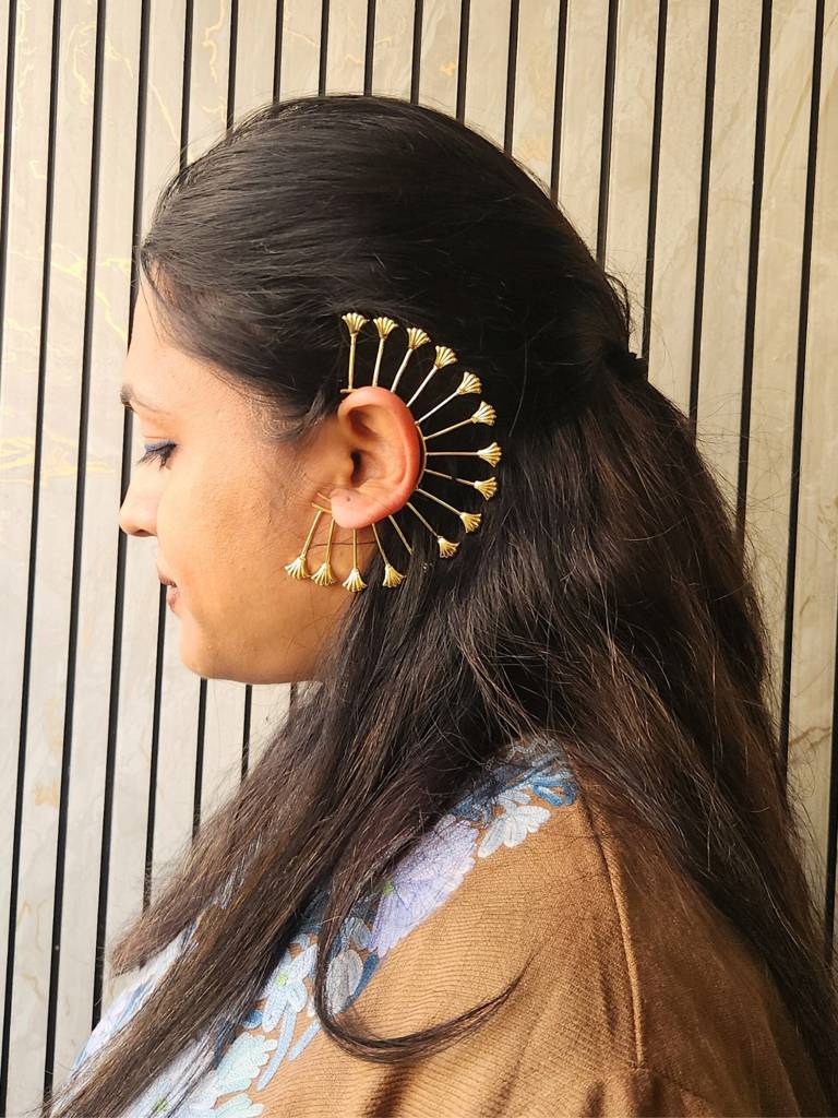 Viana Jewels Surya – Statement Brass Ear Cuff : BA11