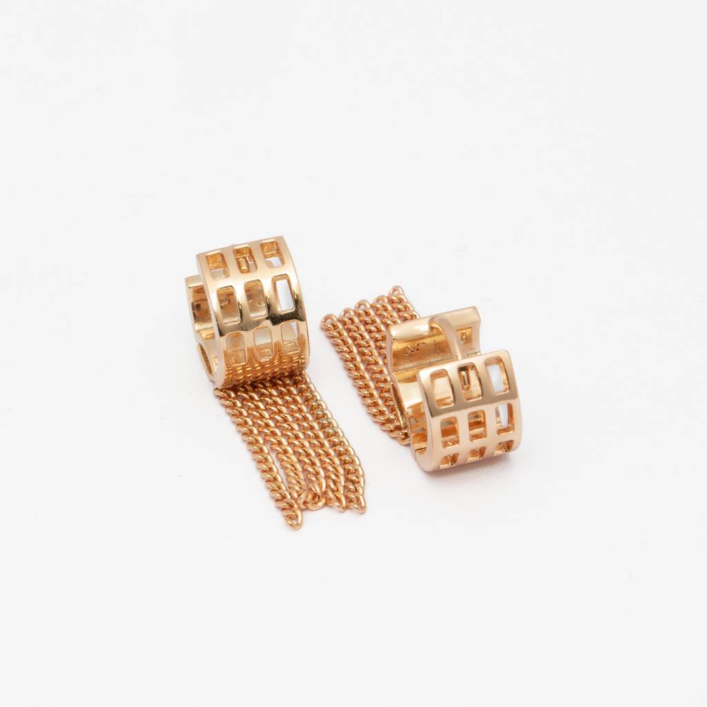 Aura Arc 18K Gold Plated Earrings : IconEcho18KGoldPlatedEarrings