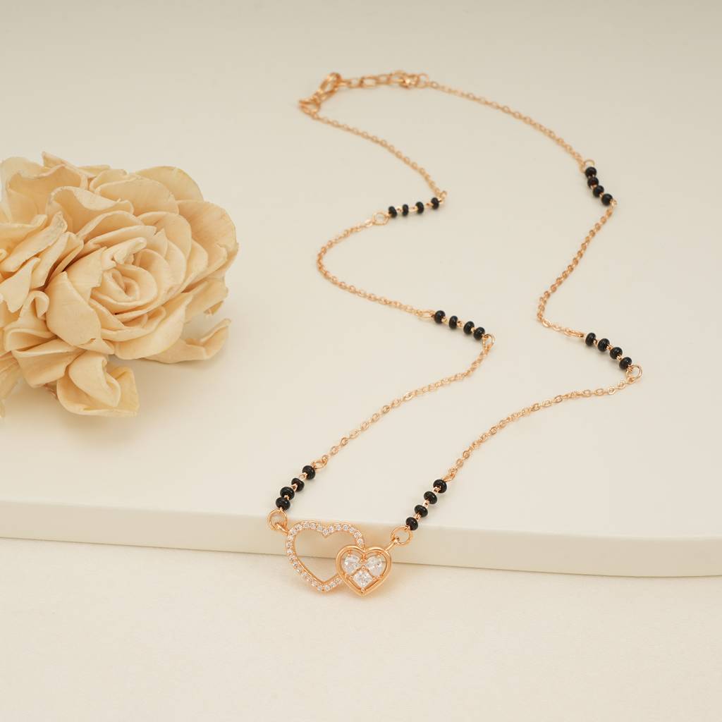 Cute Gold Plated Heart Mangalstura : SJ196