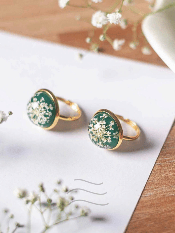 Emerald Living Lace Ring : LA-FF-R-ELL-G1