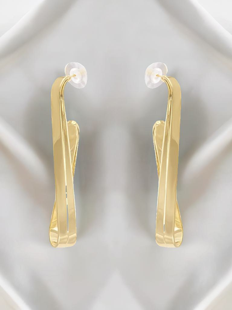 Golden Drop Earrings : YI24A0047E