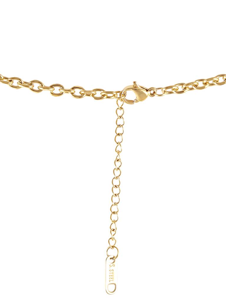 Gold Tone Heart Pendant Necklace : YI24A0087N