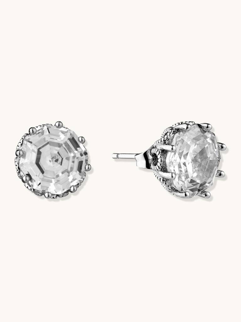 Cz Solitaire Stud Earrings : YI24A0114E