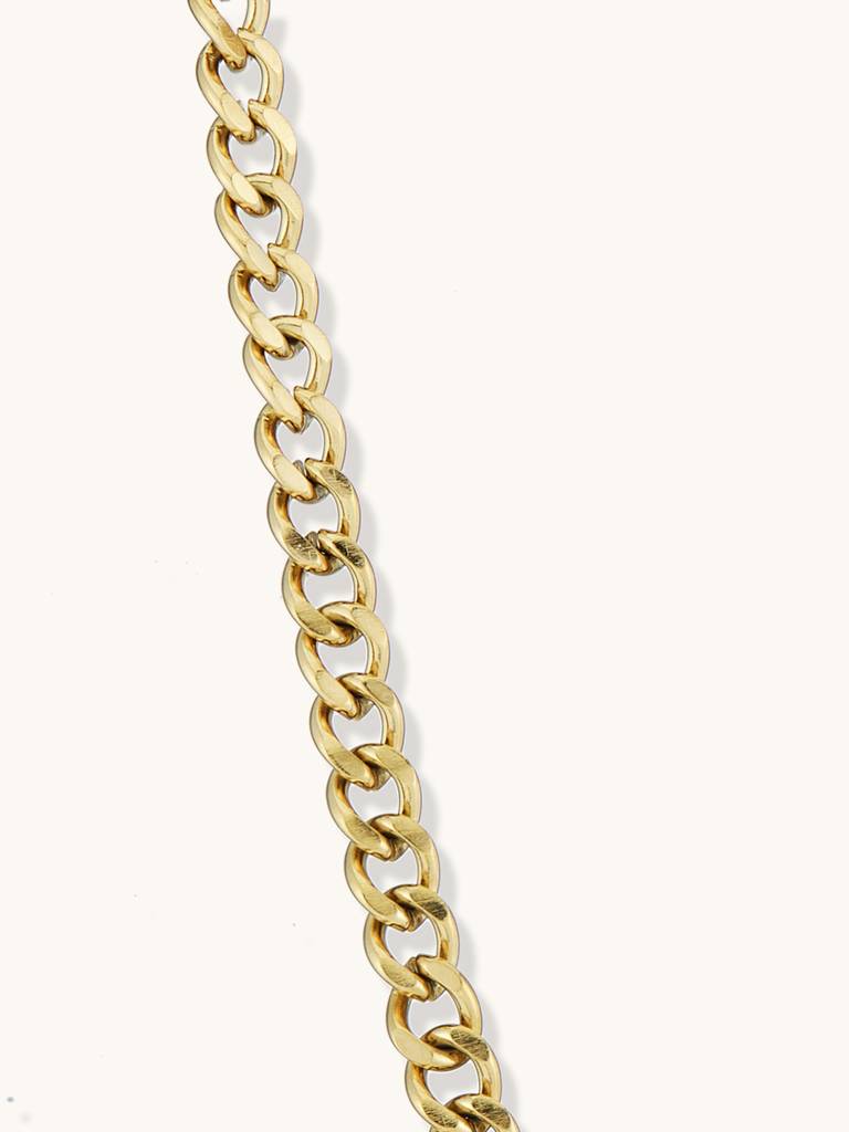 Sleek Design Gold-Toned Chain Necklace : YI24A0150N