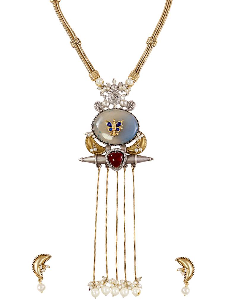 Fusion Gemstone Necklace Set : YI24A0067N