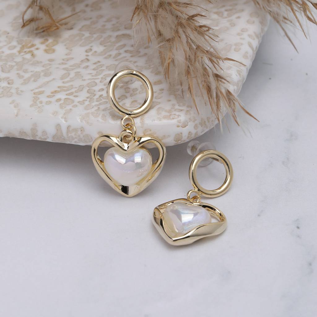 Drop Glam 18K Gold Plated Earrings : PetalBloom18KGoldPlatedEarrings