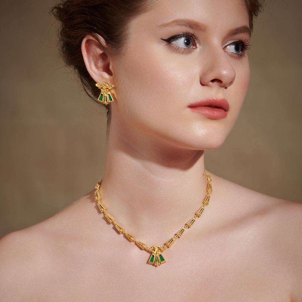 Floral Scroll Necklace