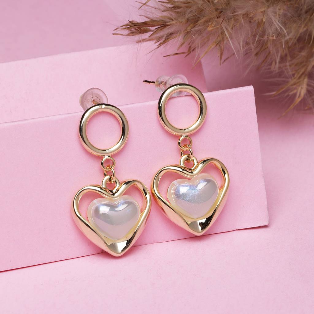 Drop Glam 18K Gold Plated Earrings : PetalBloom18KGoldPlatedEarrings
