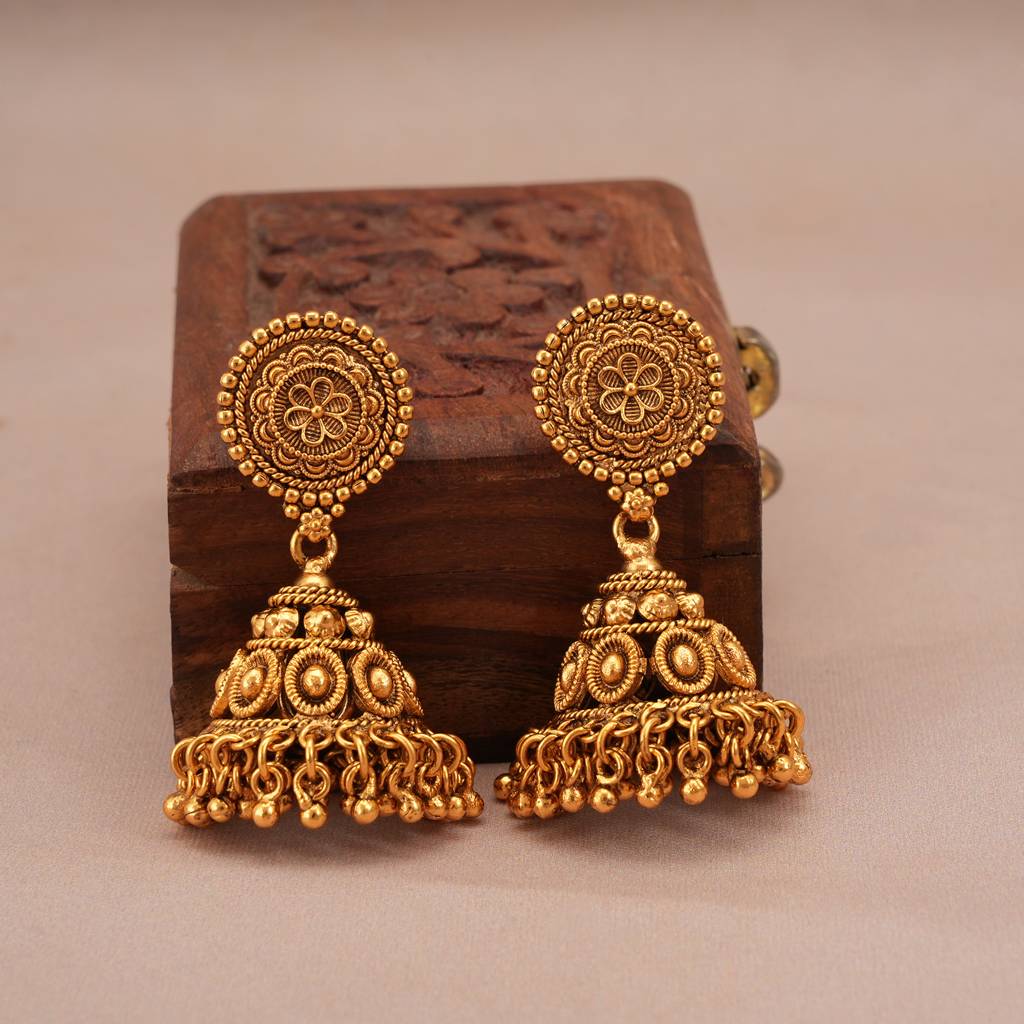Cute Antique Gold Plain Choker Set For Women : SJ232