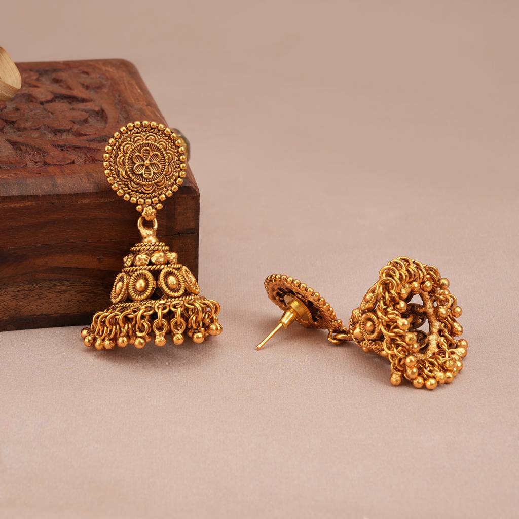 Cute Antique Gold Plain Choker Set For Women : SJ232