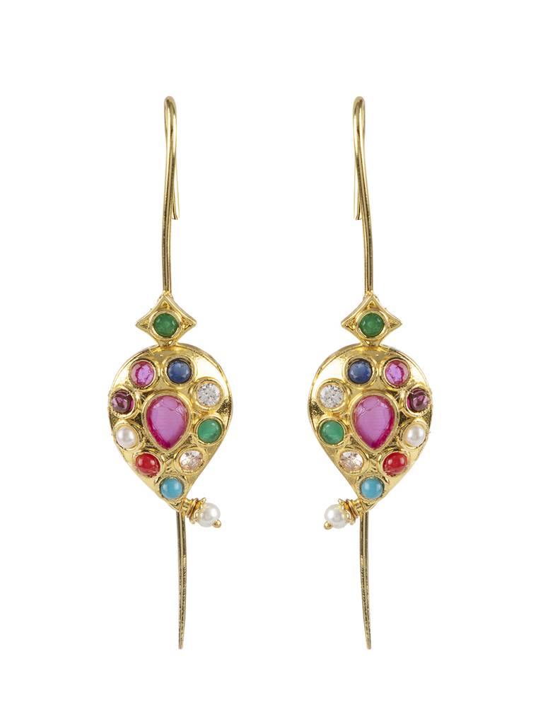 Nine Jewels Glory Ear Cuffs : NAVRATNACFF1534