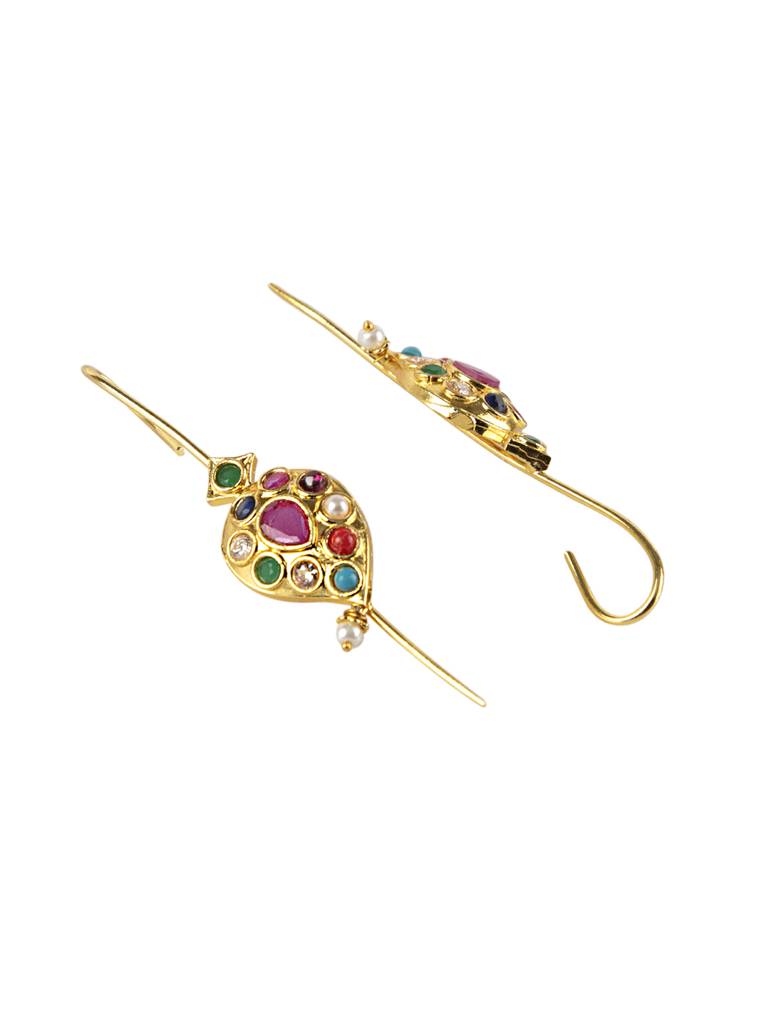 Nine Jewels Glory Ear Cuffs : NAVRATNACFF1534