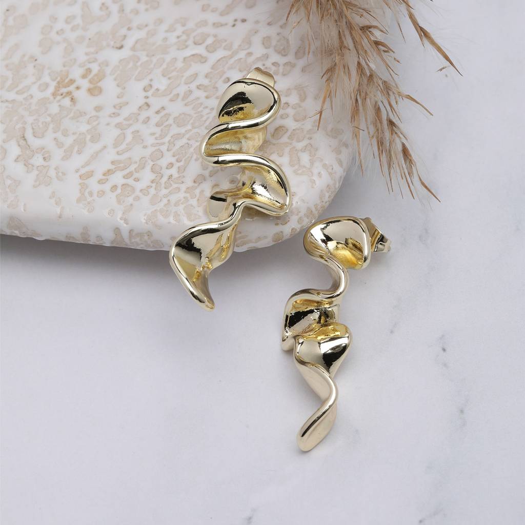 Elegance Fall 18K Gold Plated Earrings : LilyLuxe18KGoldPlatedEarrings