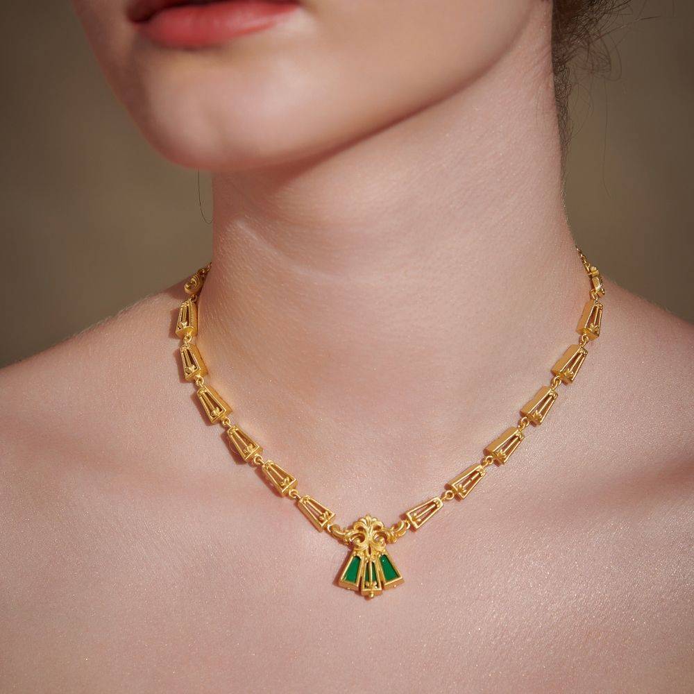 Floral Scroll Necklace