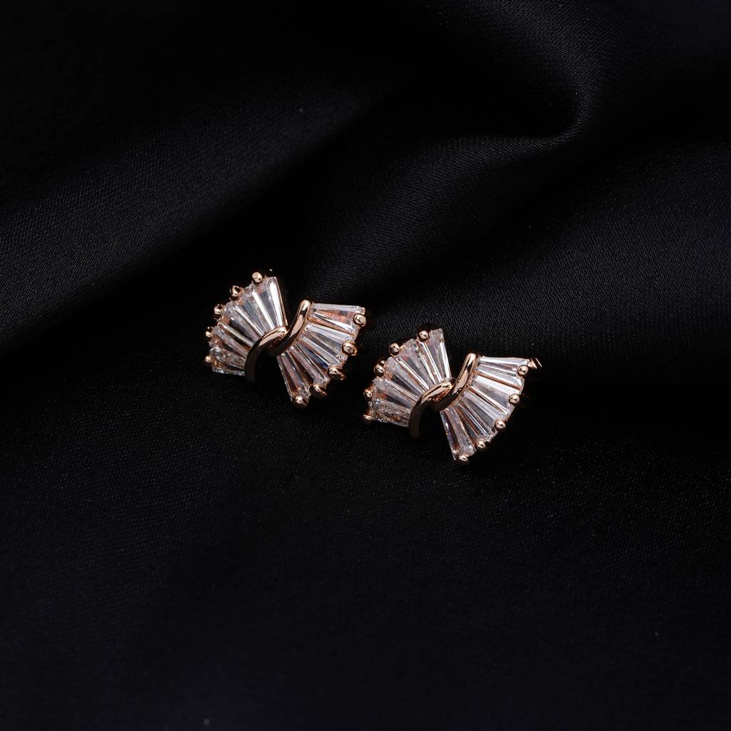 Floral Fusion 18K Gold Plated Earrings : RoseRush18KGoldPlatedEarrings