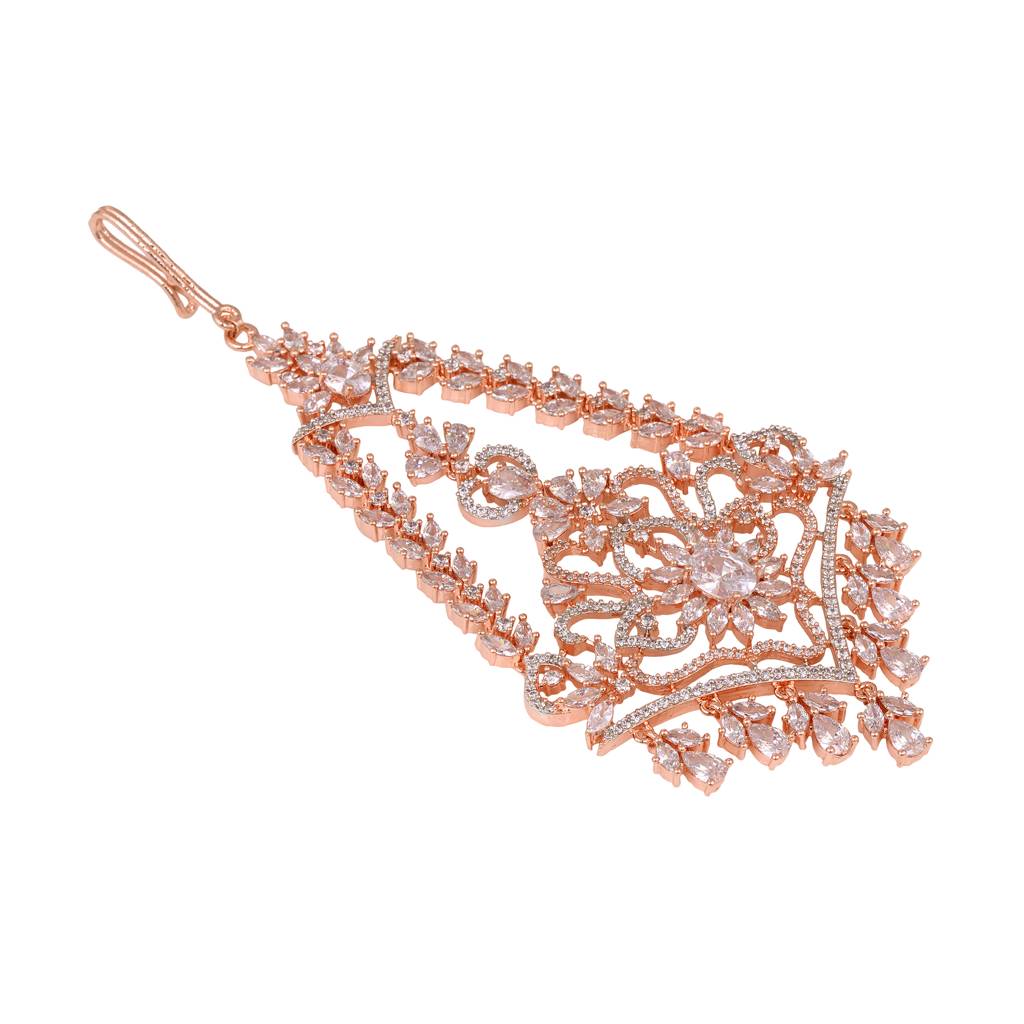 Rose Gold Plated Ad Studed Jhumar Design Passa : SJPS1562