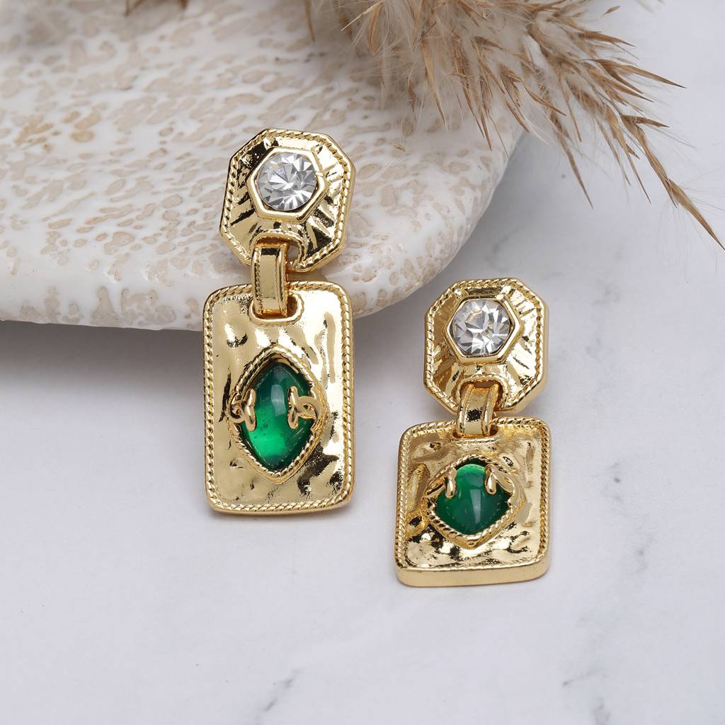 Gleam Mode 18K Gold Plated Earrings : UrbanLuxedrop18KGoldPlatedEarrings