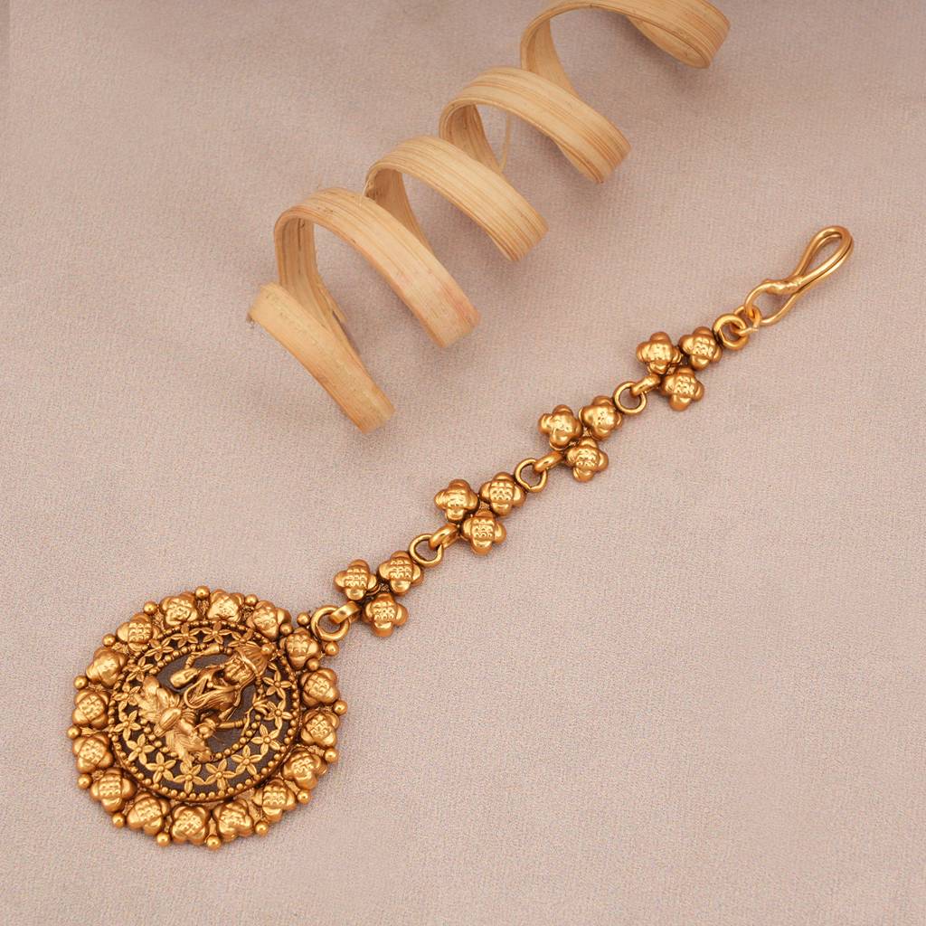 Gorgeous Antique Gold Multicolor Choker Necklace Set : SJ273