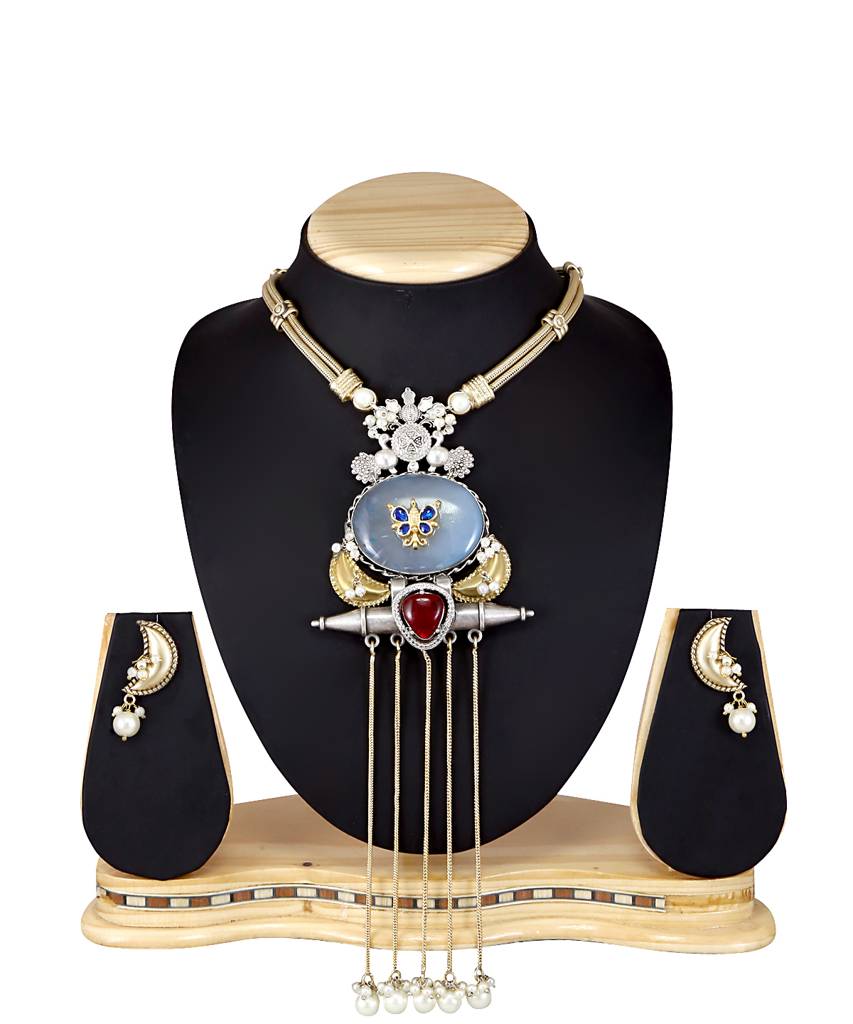 Fusion Gemstone Necklace Set : YI24A0067N