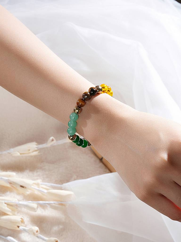 Chakra Balancing Multi Crystal Bracelet For Healing & Meditation : STBR8223