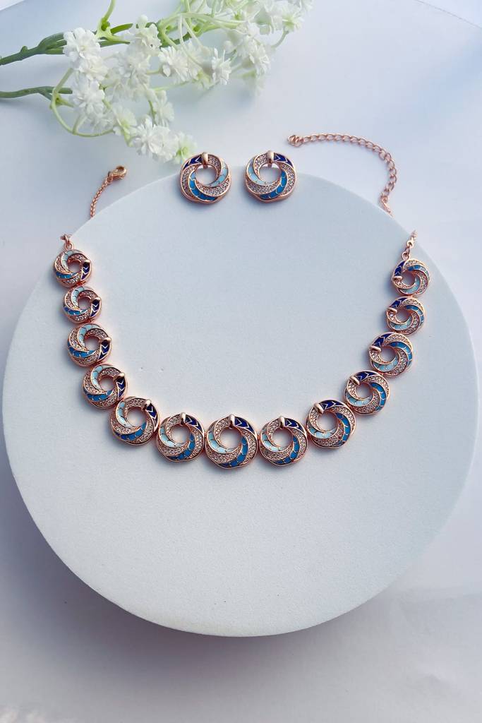Sphinx Blue Necklace Set : 202511061