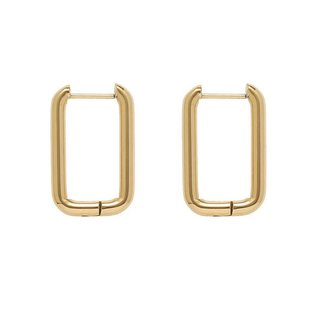 18Kt Gold Plated Box Earrings