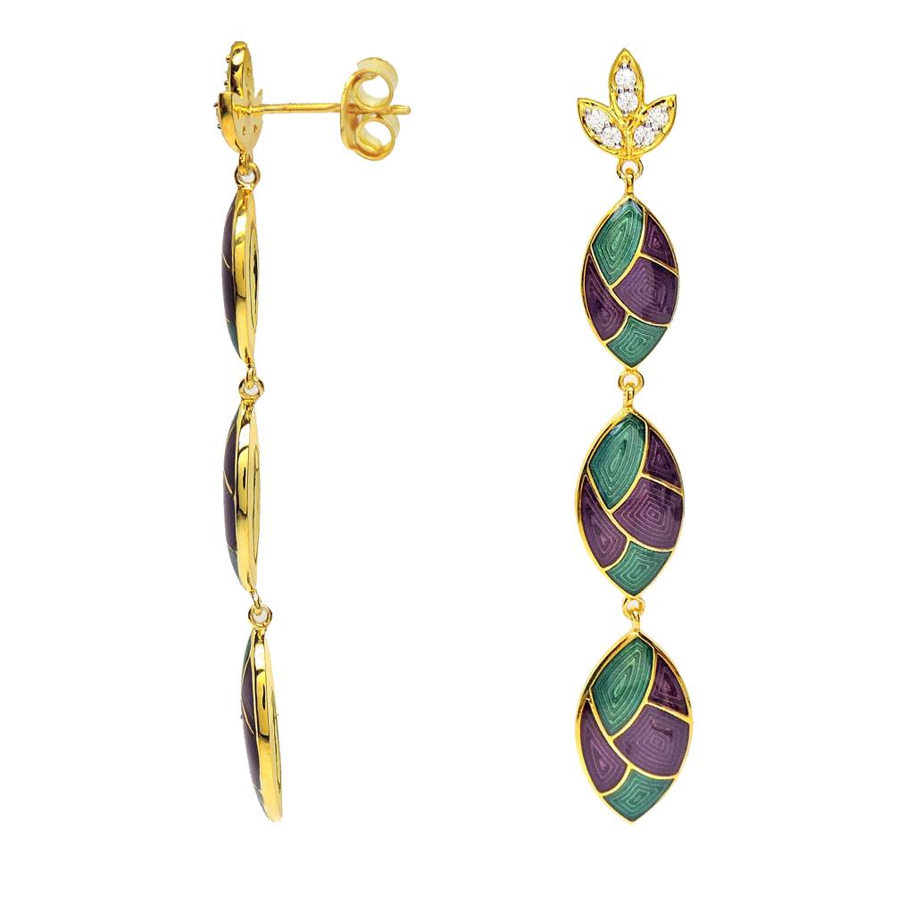 Long Triple Teardrop Earrings : 2157ER