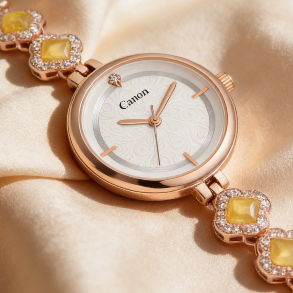 Serenite Dial Watch For Women With Crystal Halo Bracelet : CN-497