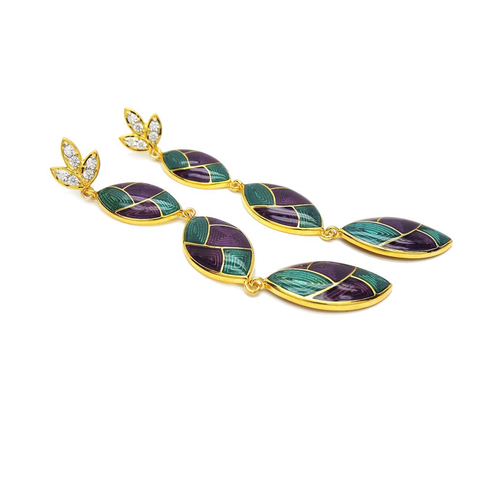 Long Triple Teardrop Earrings : 2157ER
