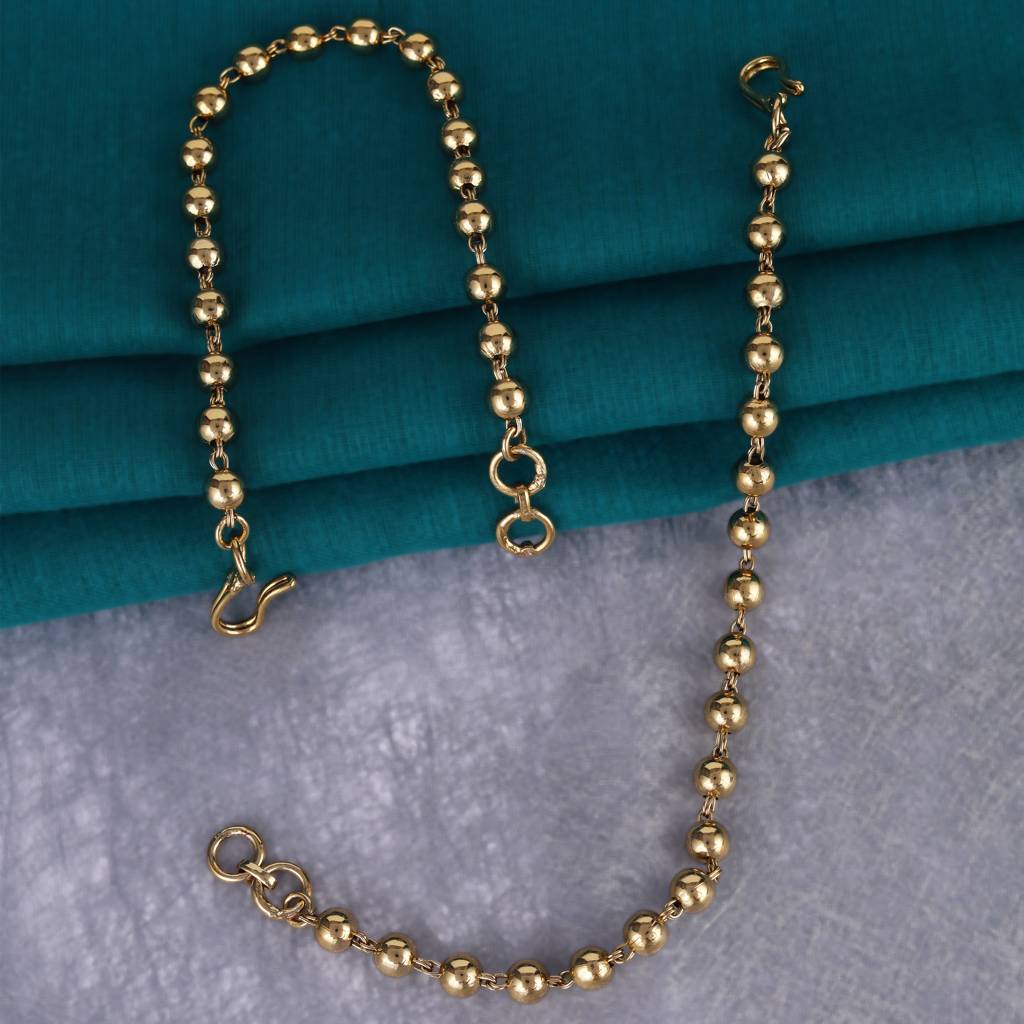 Fascinating Golden Balls Gold Plated Combo Set Of 2 Ear-Chain(Kaan Chain) For Women : 15KC86_15KC20