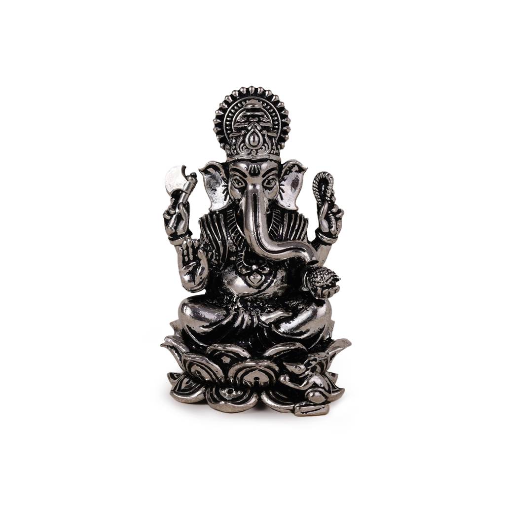 Eternz Certified Jewellery - SALONI FASHION JEWELLERY Lord Ganesha Silver Gold Plated Idol/Murti Home And Office Decorative Gifting