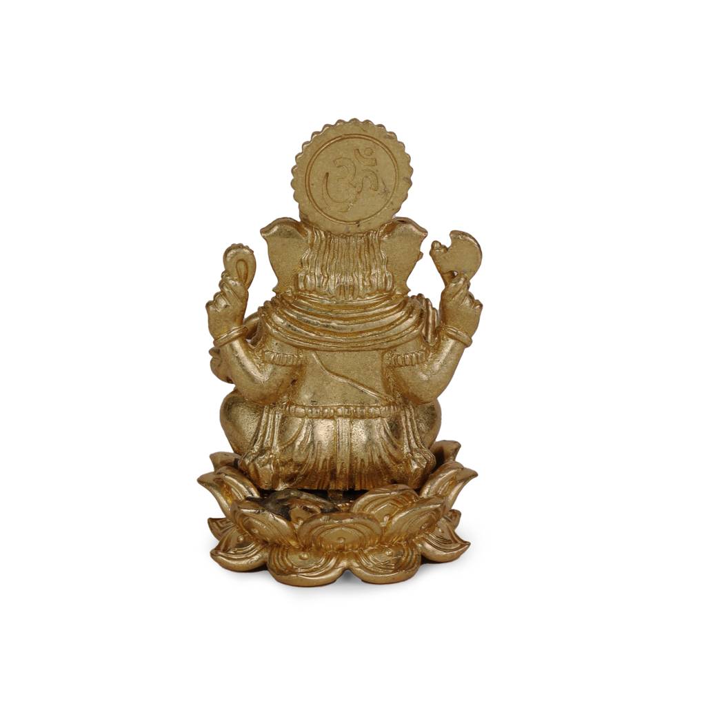 Lord Ganesha Gold Plated Idol/Murti Home And Office Decorative Gifting : 15MU04