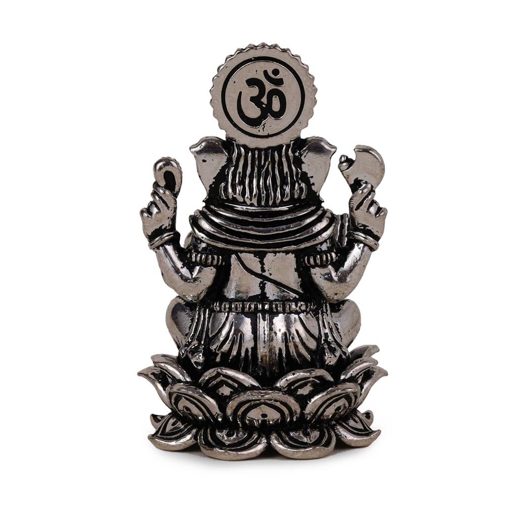 Lord Ganesha Silver Gold Plated Idol/Murti Home And Office Decorative Gifting : 15MU04SLV