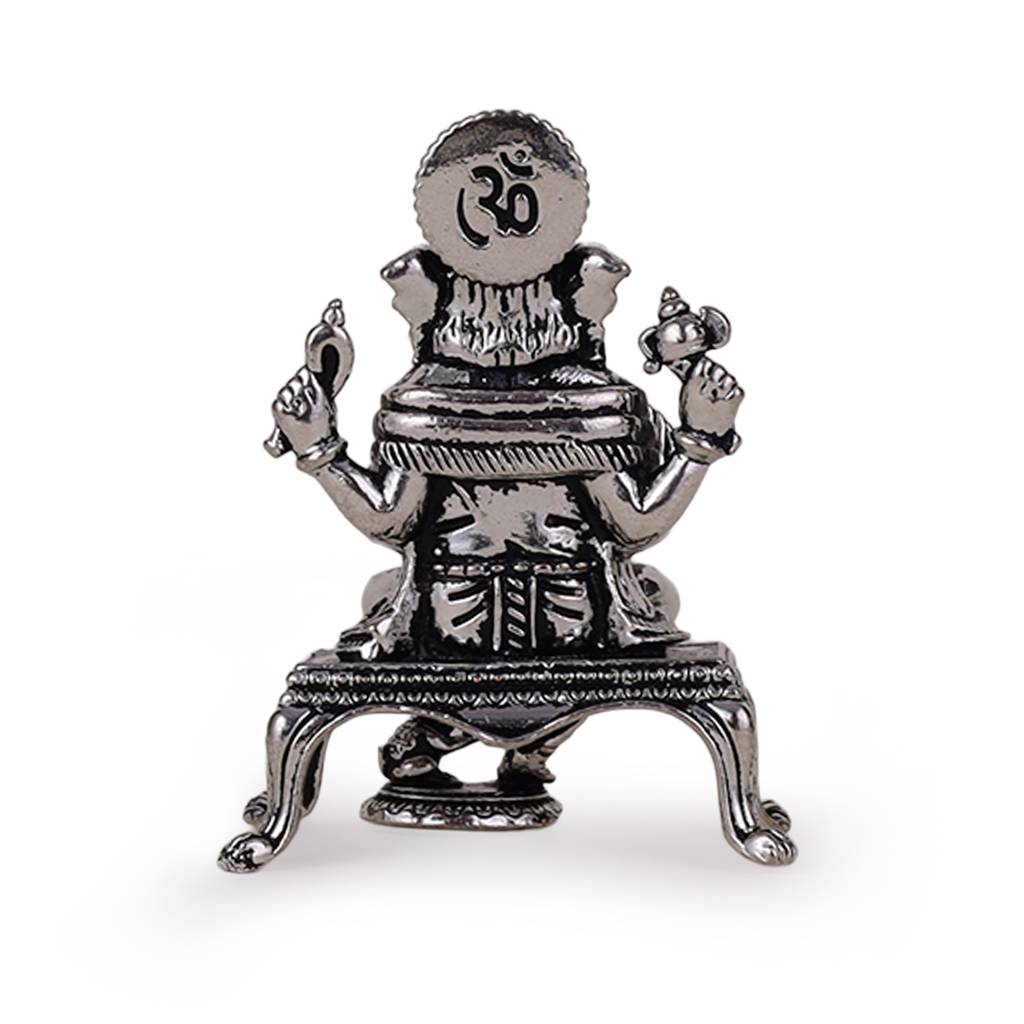 Lord Ganesha Silver Gold Plated Idol/Murti Home & Office Decorative Gifting : 15MU13