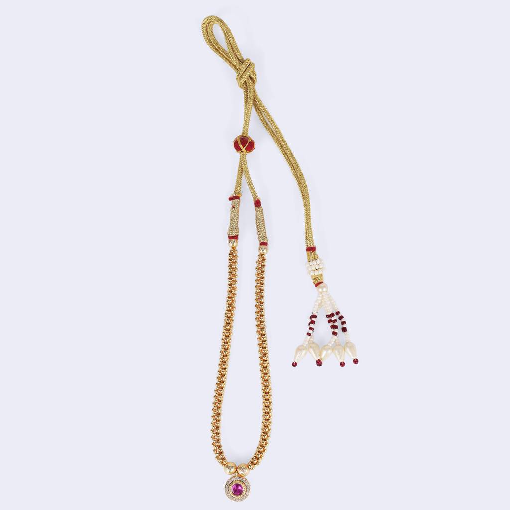 Traditional Royal Round Shape Golden Balls Gold Plated Choker Necklace For Women : 15TN19