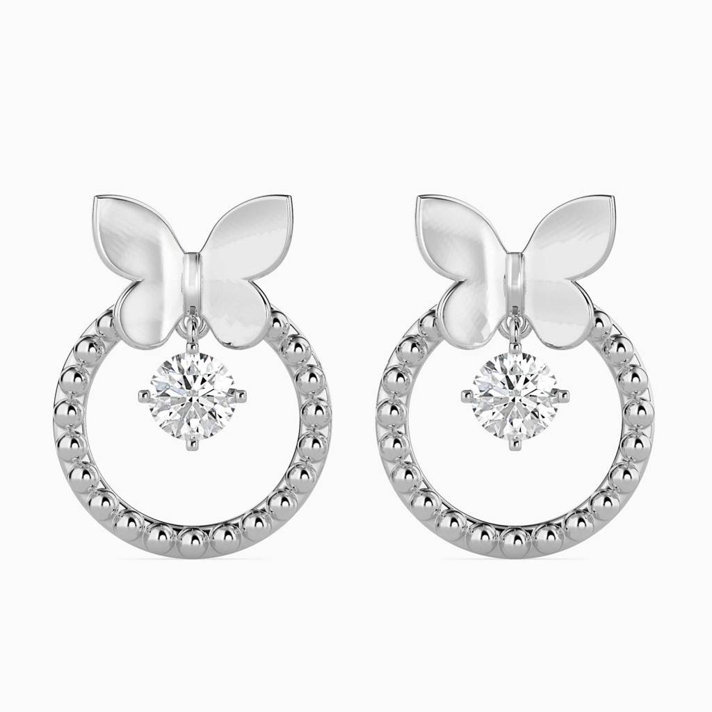 Radiant Butterfly Diamond Earrings : E766