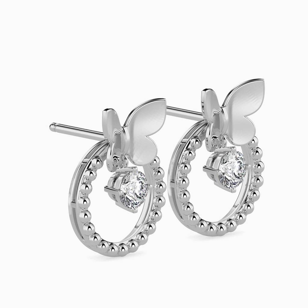 Radiant Butterfly Diamond Earrings : E766