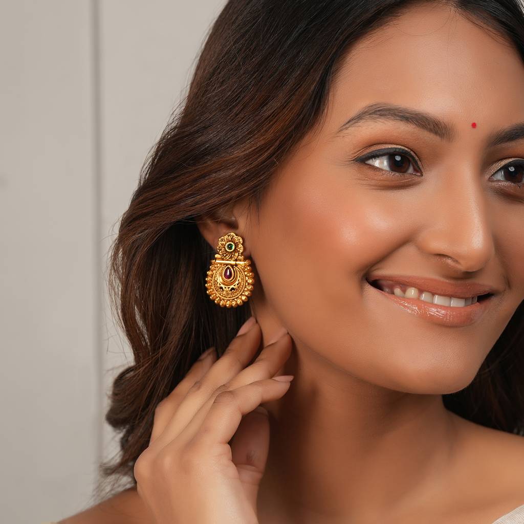 Stunning Cute High Gold Polish Earring : SJ294