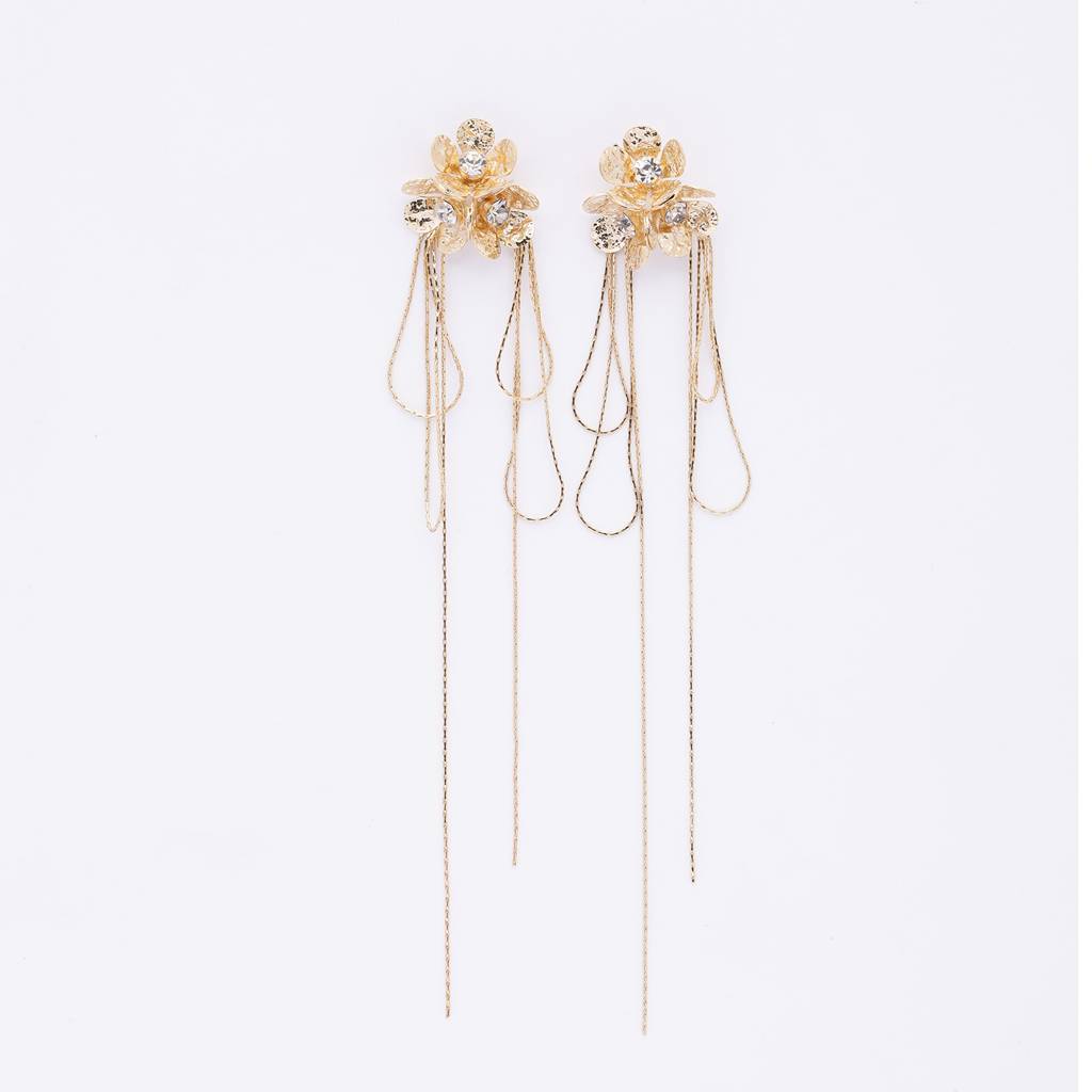 Green Crystal 18K Gold Plated Snake Chain Necklace : LuxeDrip18KGoldPlatedEarrings