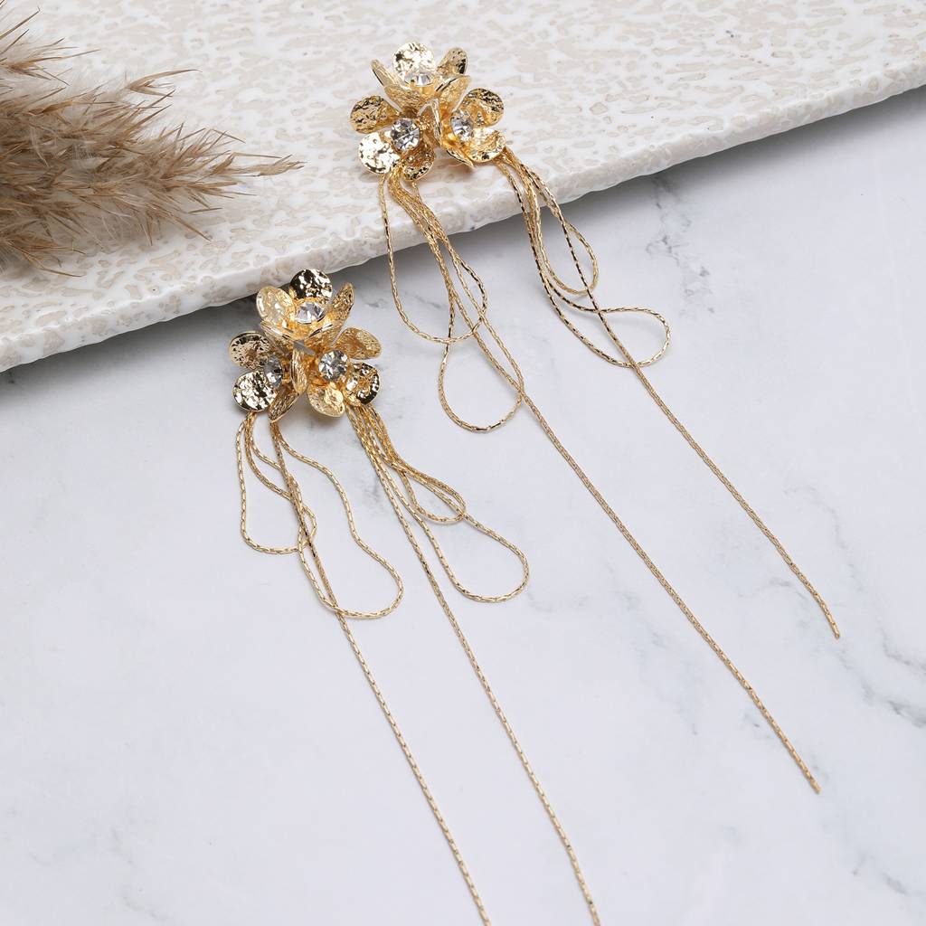 Green Crystal 18K Gold Plated Snake Chain Necklace : LuxeDrip18KGoldPlatedEarrings