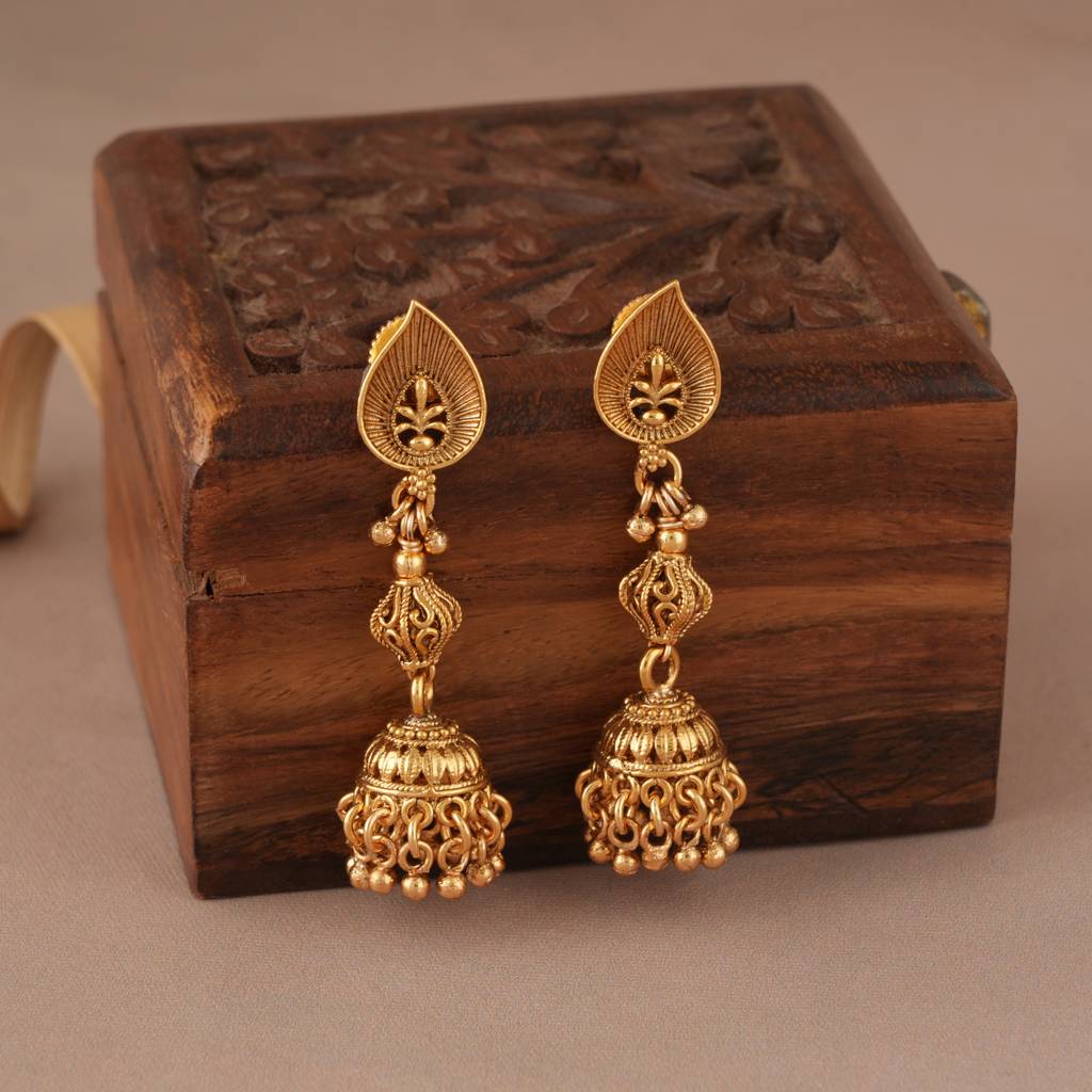 Long Gold Plated 3 Layer Mala Necklace Set : SJ300