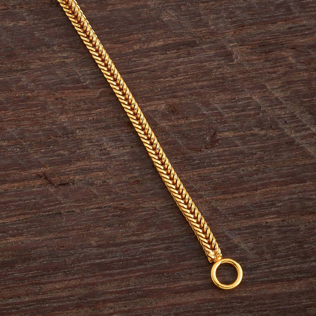 Kushal'S Fashion Jewellery Gold-Plated Ethnic 92.5 Pure Silver Temple Chain - 162182 : 416503