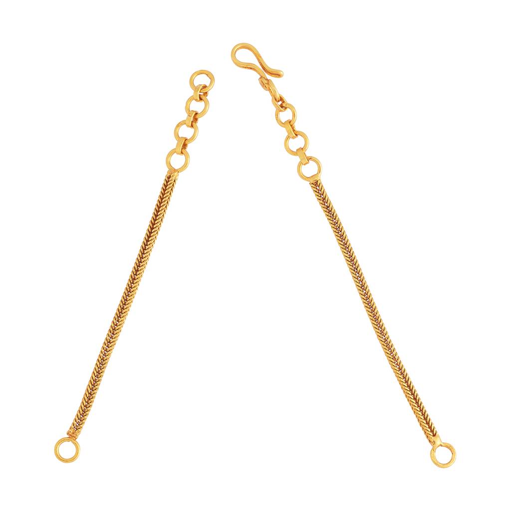 Kushal'S Fashion Jewellery Gold-Plated Ethnic 92.5 Pure Silver Temple Chain - 162182 : 416503