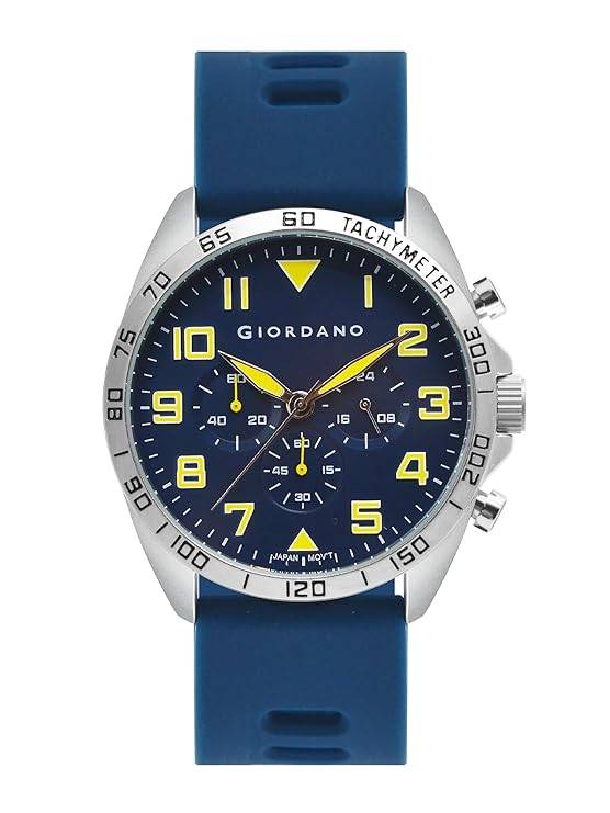 Giordano Multi Function - Performance Sport Watch For Men With Stopwatch Function & Silicon Strap : GZ-50092-02